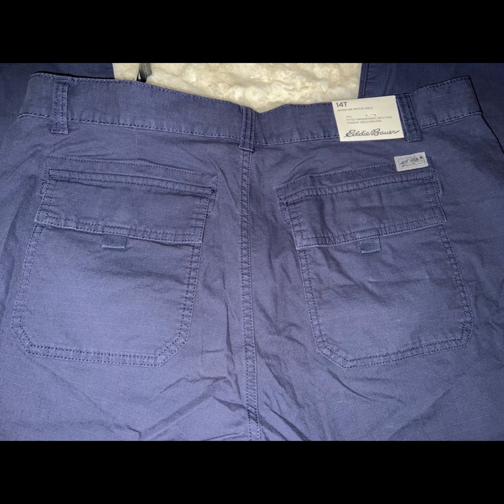 Eddie Bauer Pants Womens Size 14T Dusk Navy Lightweight Outdoor Hiking -New - Picture 4 of 8